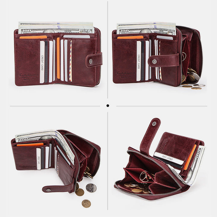 RFID Multifunktionale Leder Vintage Geldbörse