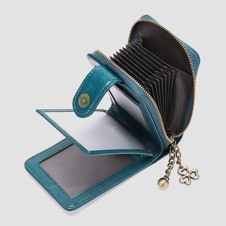 RFID-Geldbörse aus echtem Leder mit mehreren Steckplätzen