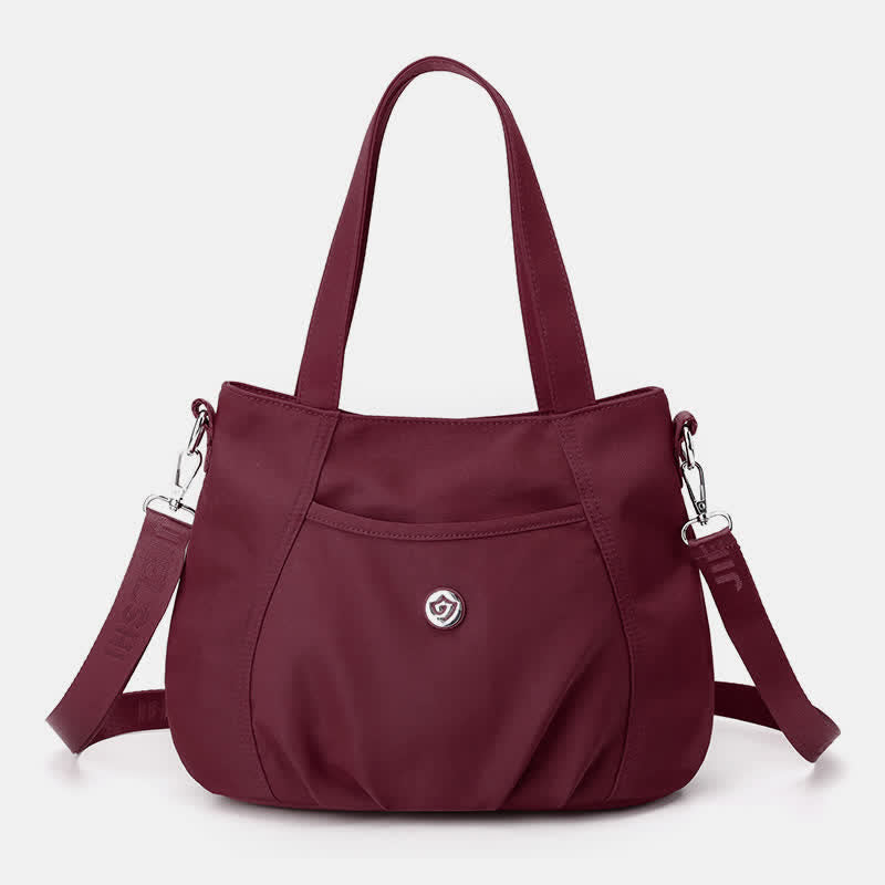 Leichte Umhängetasche aus Nylon mit mehreren Taschen und Reißverschlusstasche für Damen