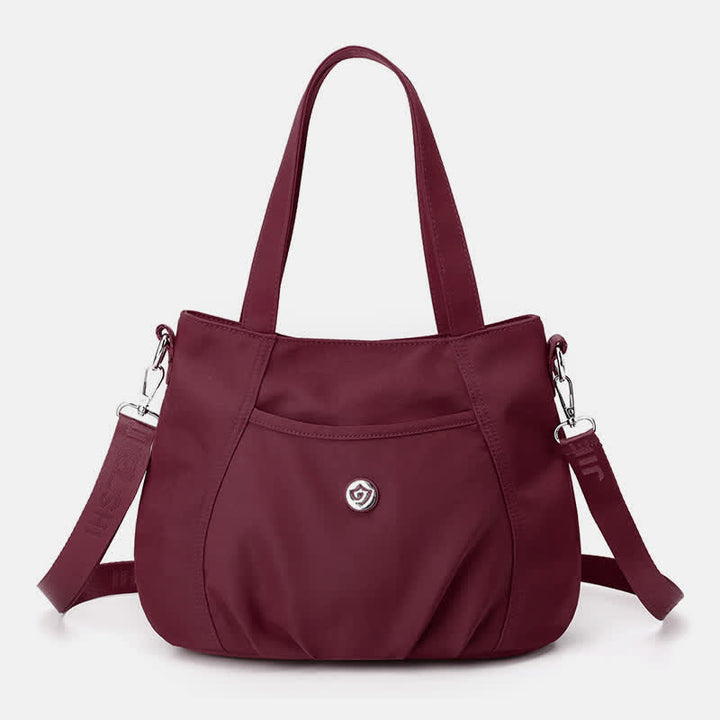 Leichte Umhängetasche aus Nylon mit mehreren Taschen und Reißverschlusstasche für Damen