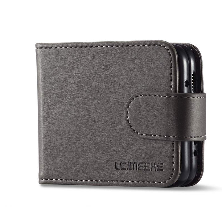 Samsung Galaxy Z Flip 3 Leder-Handyhülle Wallet Case mit Kartenfach