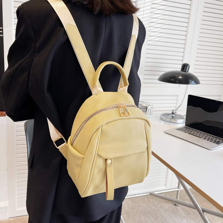 Damen Mini Rucksack Kleiner Reiserucksack Casual PU Leder Tagesrucksack Geldbörsen