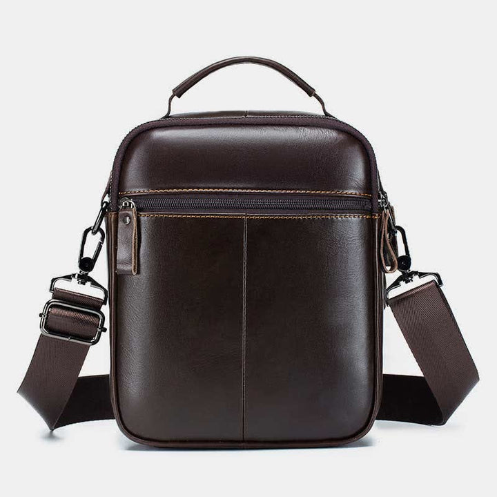 Kleine Umhängetasche aus echtem Leder mit mehreren Taschen, Schultertasche, Reisetragetasche