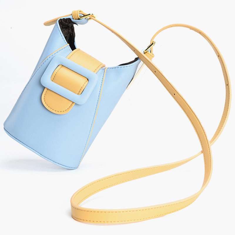 Umhängetasche für Damen, zum Einkaufen, minimalistische Eimer-Mini-Telefontasche