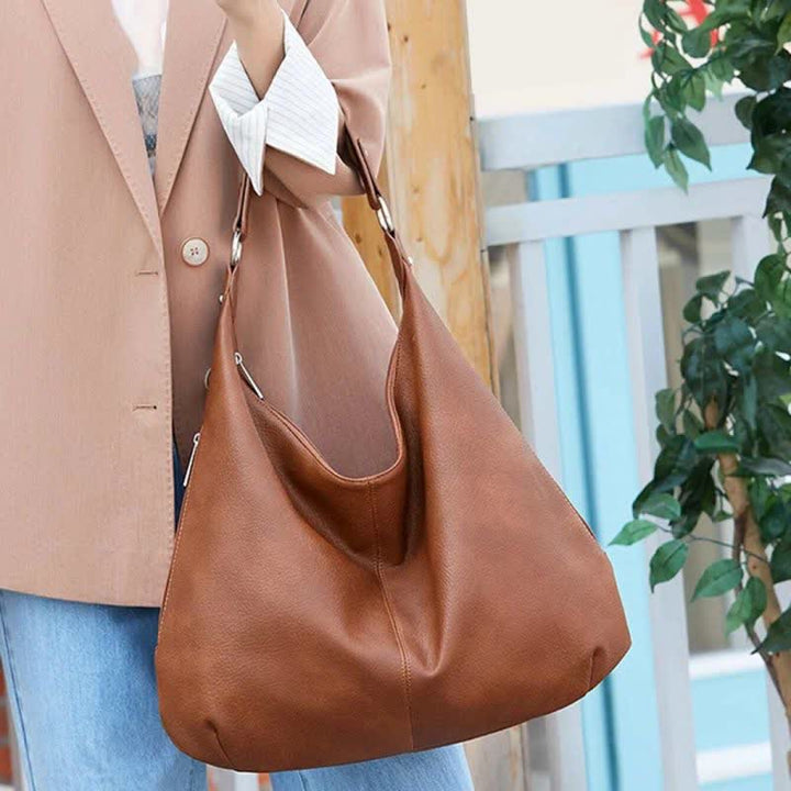 Große Hobo-Tasche aus weichem Leder, Handtasche, Tragetasche für den Alltag für Damen