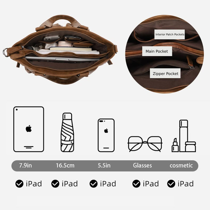 Große Umhängetasche für Damen mit mehreren Taschen und zwei Verwendungsmöglichkeiten - image 2