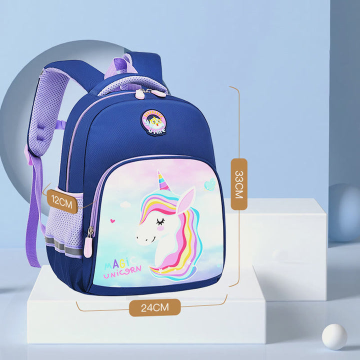 Rucksack für Kinder mit Cartoon-Charakter-Druck, leichter Oxford-Schulrucksack