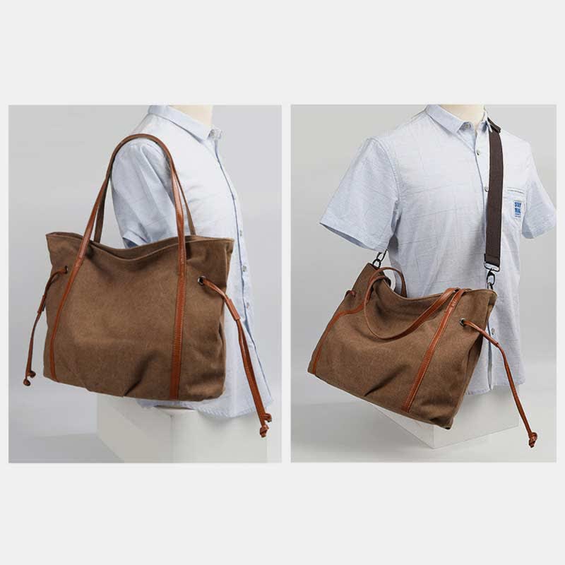 Vintage Casual Hobo Bag Canvas Tägliche Schultertasche Shopper Handtasche