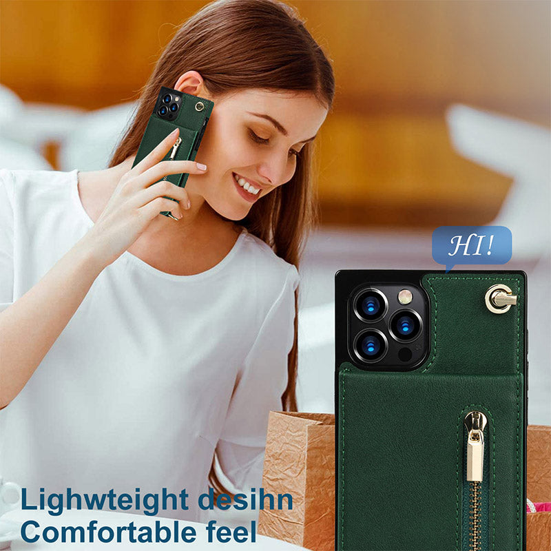 Funktionelle iPhone Samsung Handyhülle Mini Handytasche mit Kartenhalter