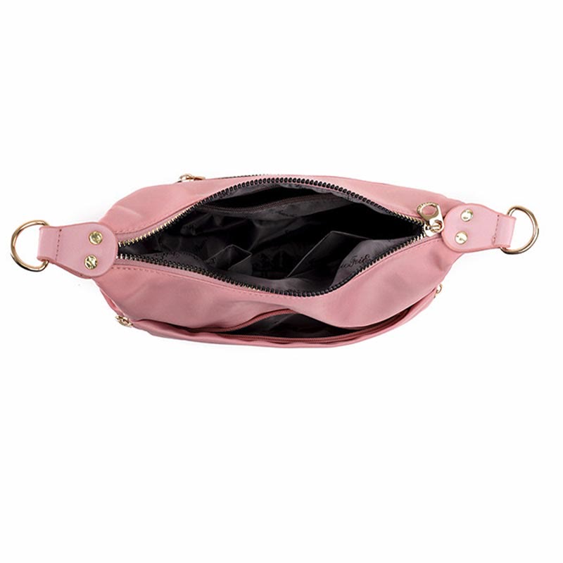 Umhängetasche für Damen, Rosa, leicht, mehrere Taschen, lässige Einkaufshandtasche