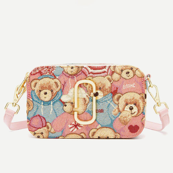 Damen-Umhängetasche mit süßem Bärenmotiv, Mini-Umhängetasche