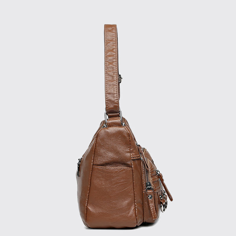 Umhängetasche für Damen, Twist-Muster, mehrere Taschen, Ledergeldbörse