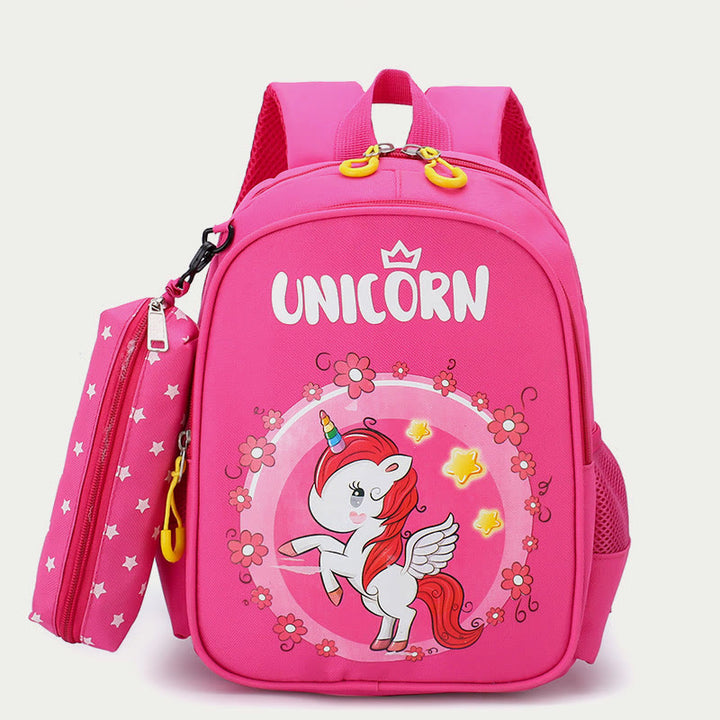 Rucksack für Kinder mit Cartoon-Druck, süßes Einhorn, Kindergarten-Schultasche