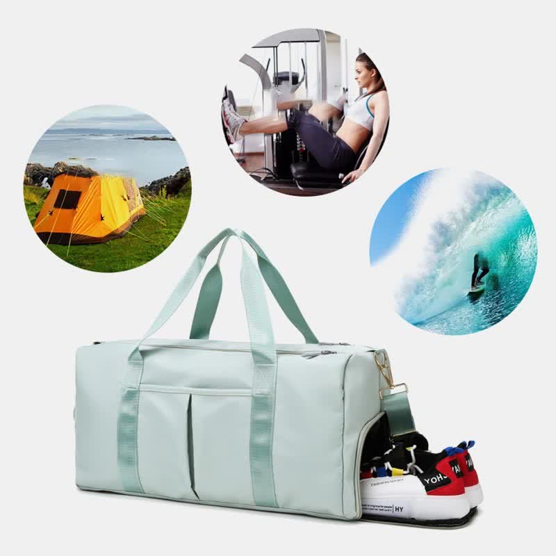 Reisetasche, Sporttasche, Umhängetasche fürs Fitnessstudio mit Nassfach, Schuhfach