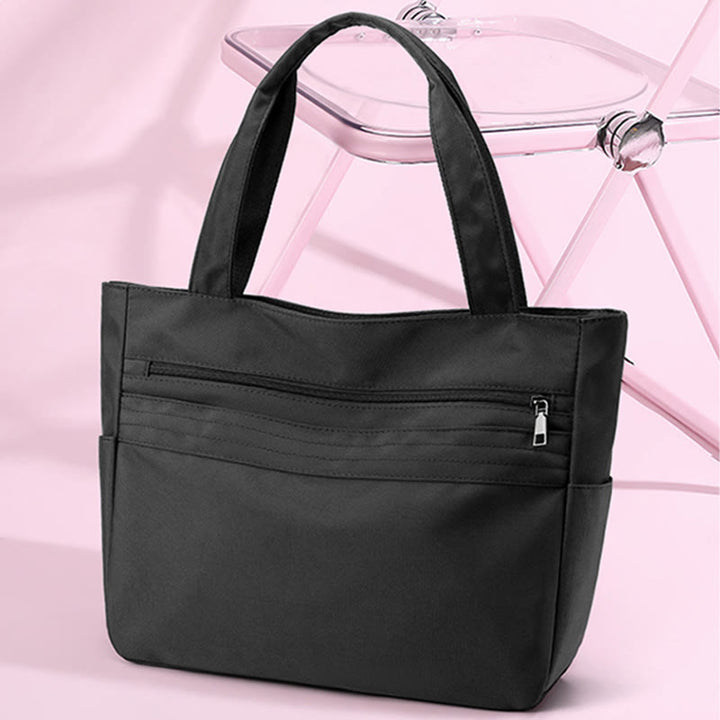 Einkaufstasche für Damen, einfache, lässige Einkaufshandtasche aus Nylon