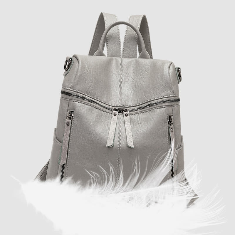 Rucksack für Damen aus Rindsleder, Mehrzweck-Reisetasche
