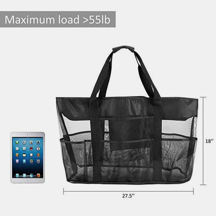 Übergroße Strandtaschen aus Netzgewebe