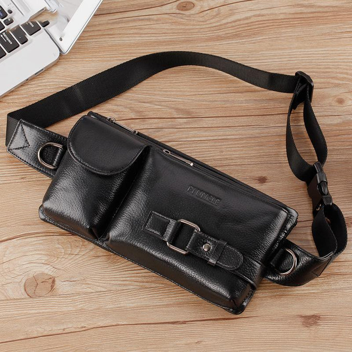 Vintage Multi-Carry Schultertasche aus echtem Leder
