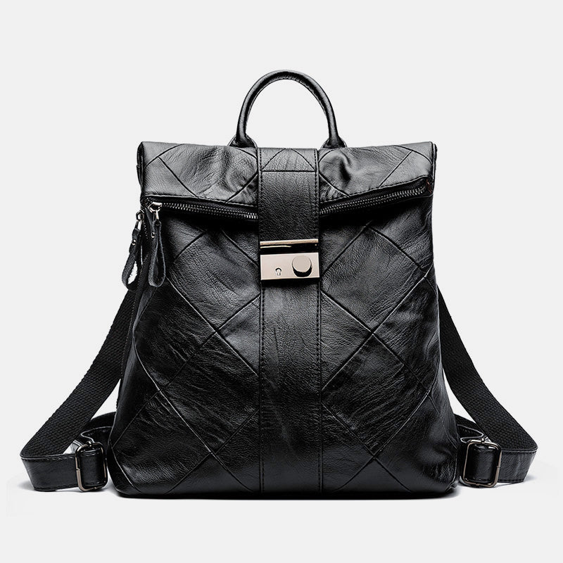 Diebstahlsicherer Vintage-Rucksack aus echtem Leder