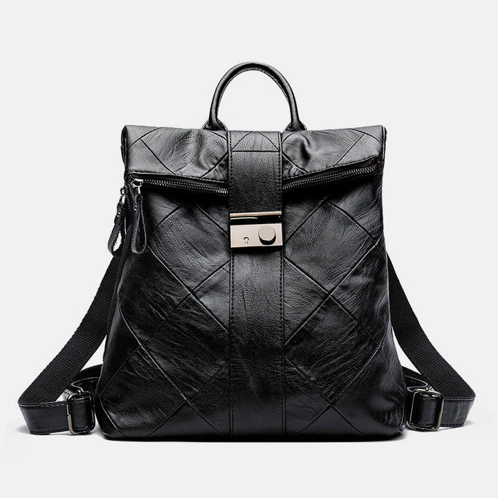 Diebstahlsicherer Vintage-Rucksack aus echtem Leder