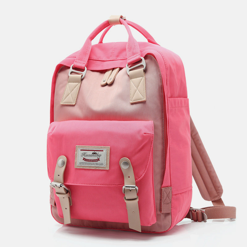 Großer Vintage-Reiserucksack mit mehreren Taschen im College-Stil