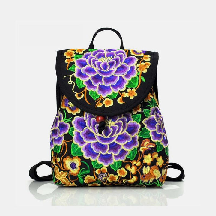 Reiserucksack mit ethnischer Vintage-Stickerei