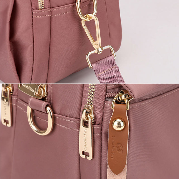 Handtasche für Damen, leicht, mehrere Taschen, abnehmbarer Riemen, Umhängetasche