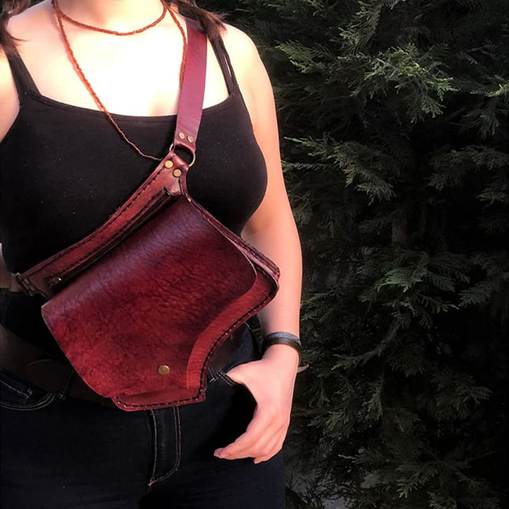 Gürteltasche für Damen, Retro, täglich, Umhängetasche mit großer Kapazität