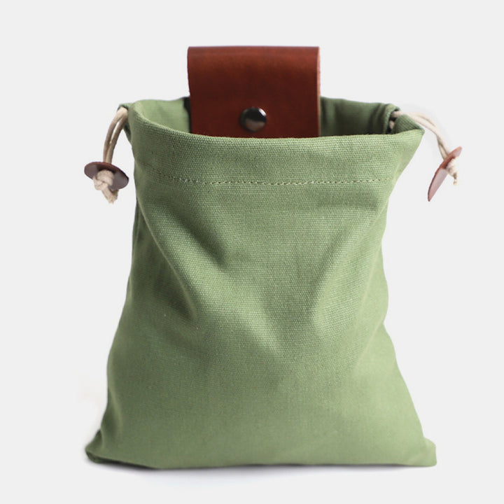 Aufbewahrungstasche aus Leder und Canvas für Bushcraft