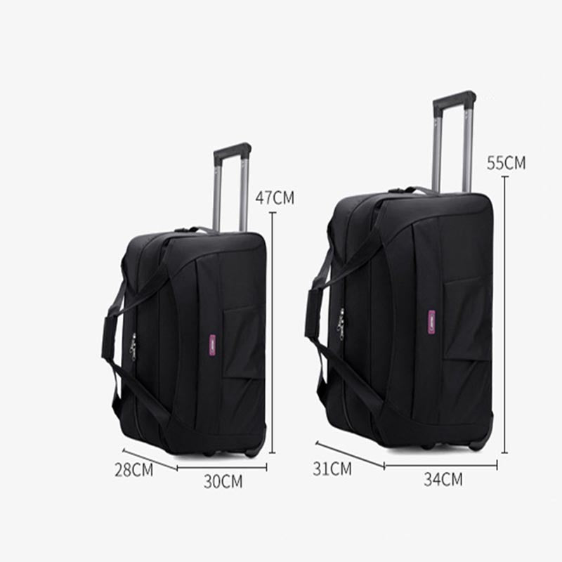 Rolltasche mit Zugstange für kurze Reisen, zusammenklappbare Reisetasche