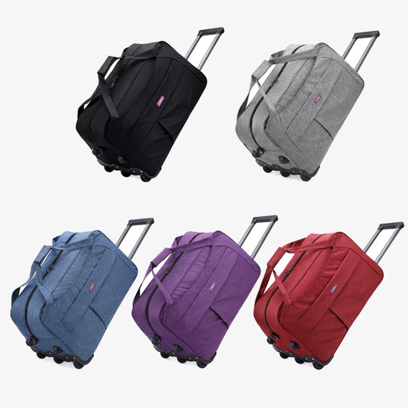 Rolltasche mit Zugstange für kurze Reisen, zusammenklappbare Reisetasche