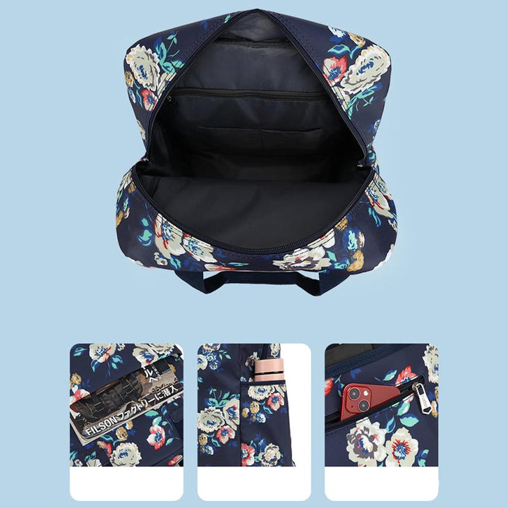 Floral Pull Rod Duffel Tasche für Frauen wasserdichter Einkaufswagen