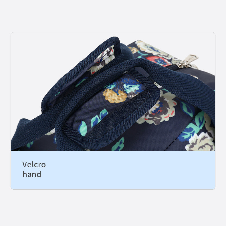 Floral Pull Rod Duffel Tasche für Frauen wasserdichter Einkaufswagen
