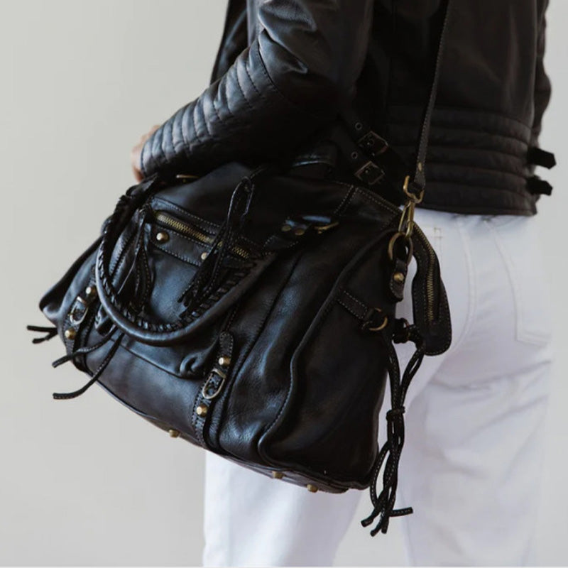Vintage Quaste Top Griff Tasche Frauen Tragbare Reise Umhängetasche