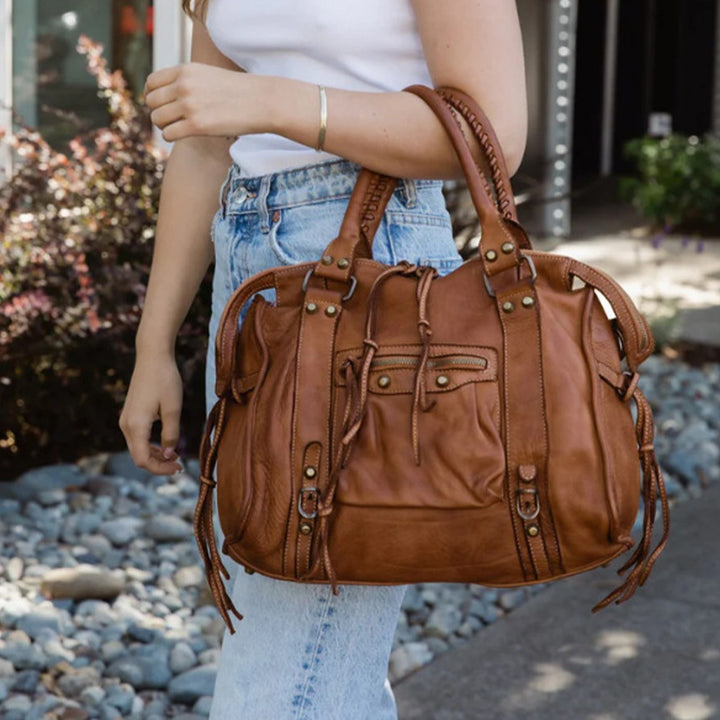 Vintage Quaste Top Griff Tasche Frauen Tragbare Reise Umhängetasche