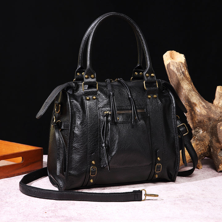 Vintage Quaste Top Griff Tasche Frauen Tragbare Reise Umhängetasche