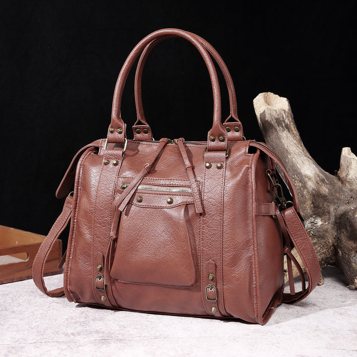 Vintage Quaste Top Griff Tasche Frauen Tragbare Reise Umhängetasche