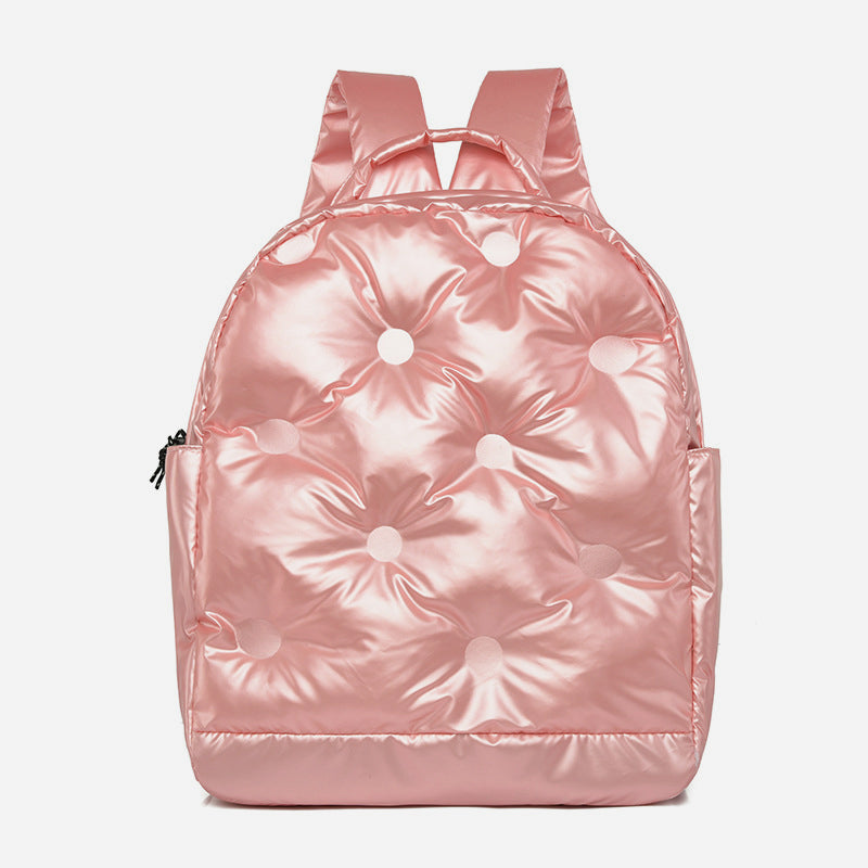 Daunenrucksack für Herren und Damen, bunt, gesteppt, für Reisen im Freien