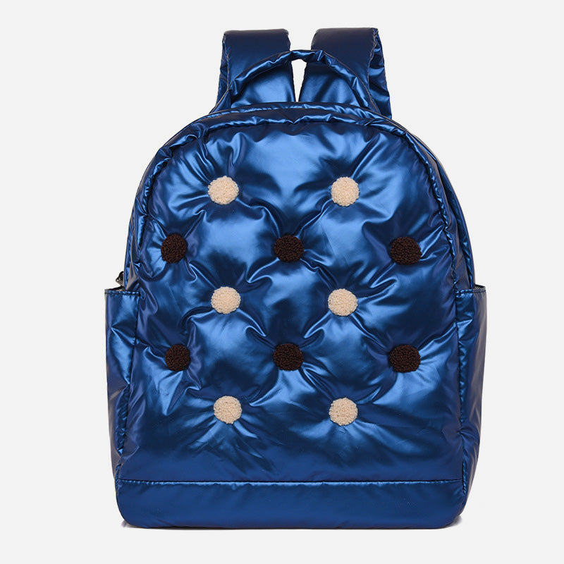 Daunenrucksack für Herren und Damen, bunt, gesteppt, für Reisen im Freien