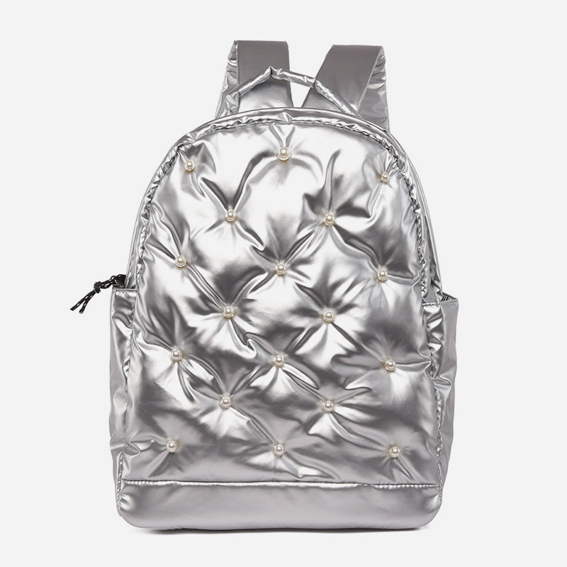 Daunenrucksack für Herren und Damen, bunt, gesteppt, für Reisen im Freien