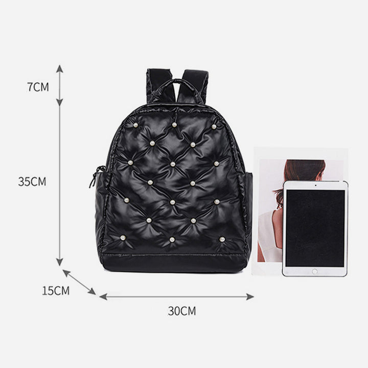 Daunenrucksack für Herren und Damen, bunt, gesteppt, für Reisen im Freien