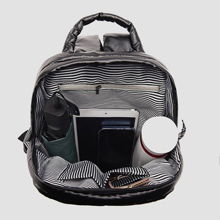 Daunenrucksack für Herren und Damen, bunt, gesteppt, für Reisen im Freien