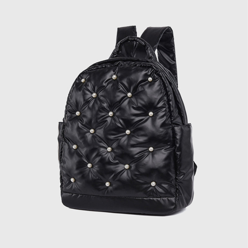 Daunenrucksack für Herren und Damen, bunt, gesteppt, für Reisen im Freien