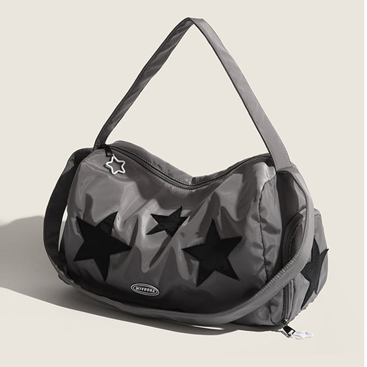 Tragbare Reisetasche Damen Herren Fitnesstasche mit Sternstickerei