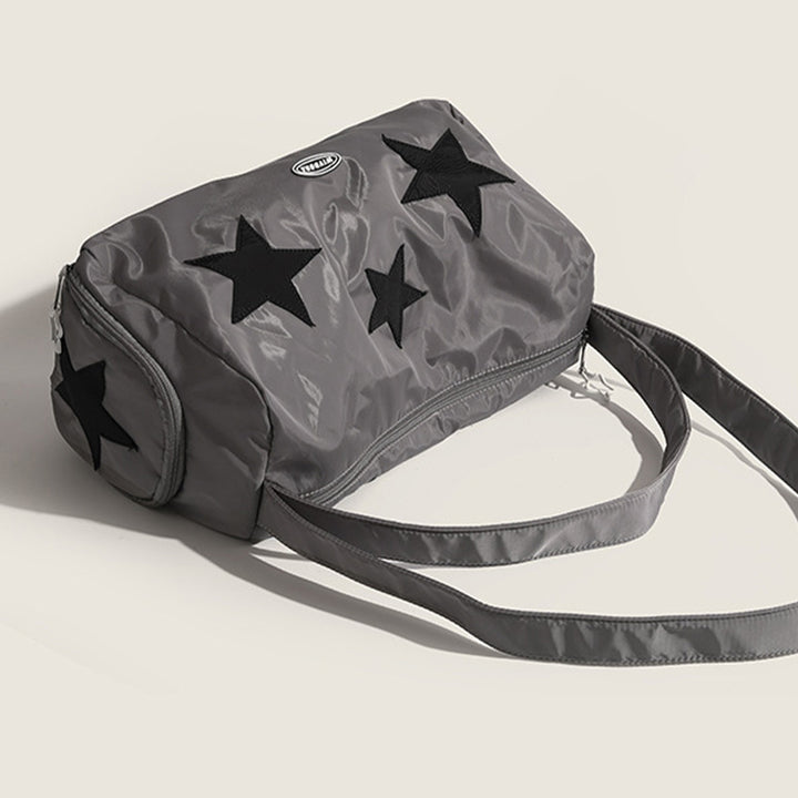 Tragbare Reisetasche Damen Herren Fitnesstasche mit Sternstickerei