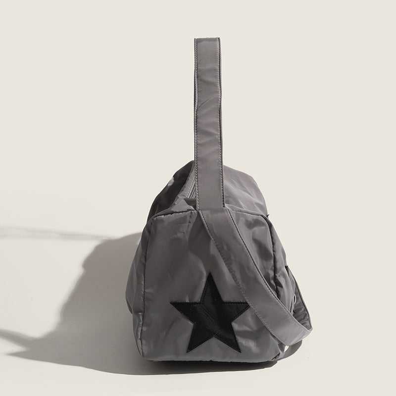 Tragbare Reisetasche Damen Herren Fitnesstasche mit Sternstickerei