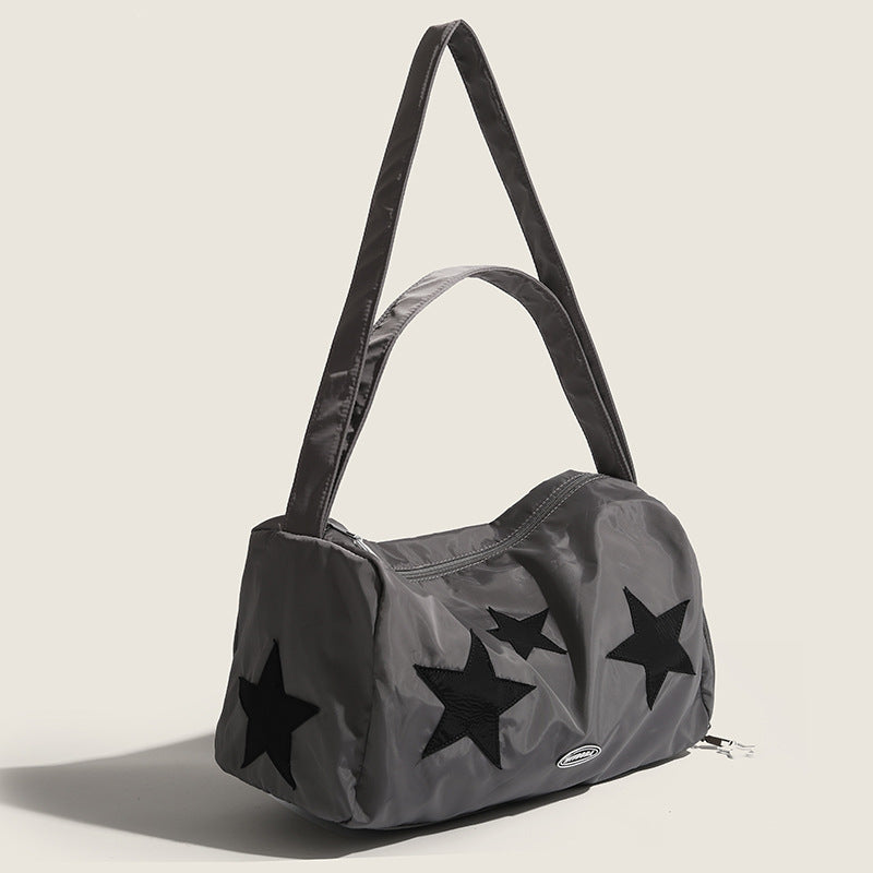 Tragbare Reisetasche Damen Herren Fitnesstasche mit Sternstickerei