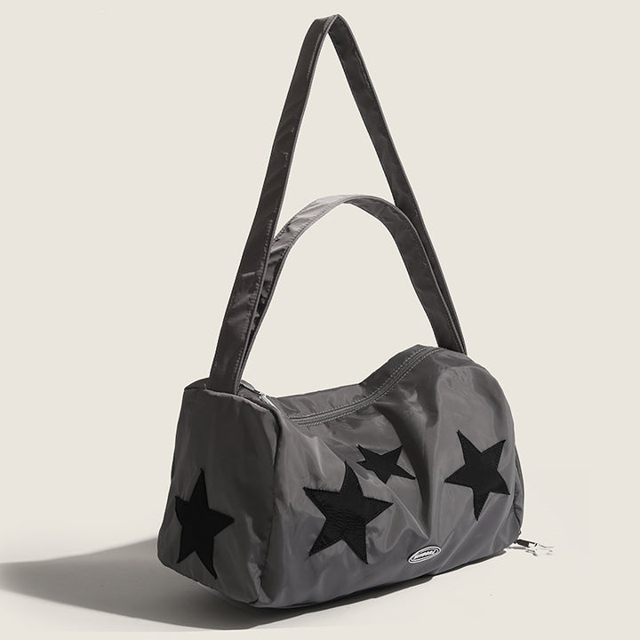 Tragbare Reisetasche Damen Herren Fitnesstasche mit Sternstickerei