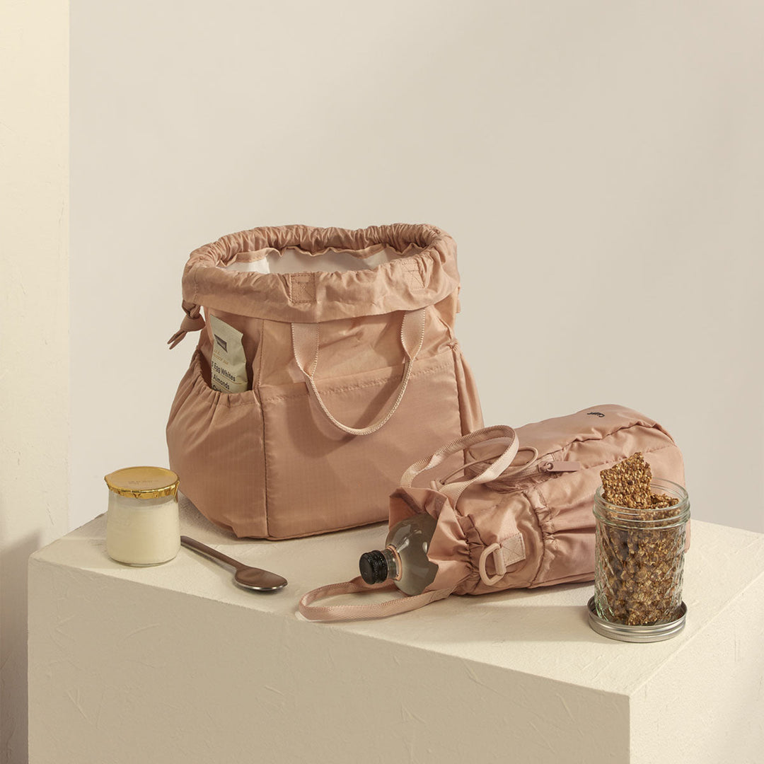 Tragbare Wasserflaschentasche aus Nylon mit Kordelzug, Umhängetasche, Handtasche