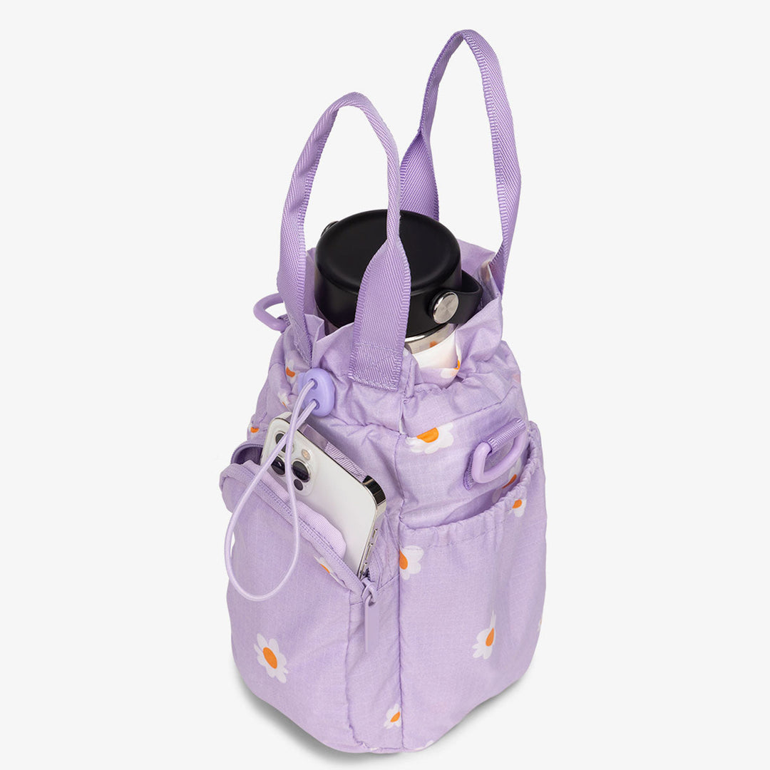 Tragbare Wasserflaschentasche aus Nylon mit Kordelzug, Umhängetasche, Handtasche